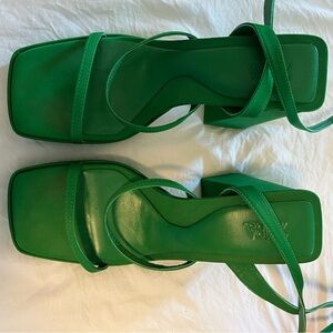Zara Green Platform Heel